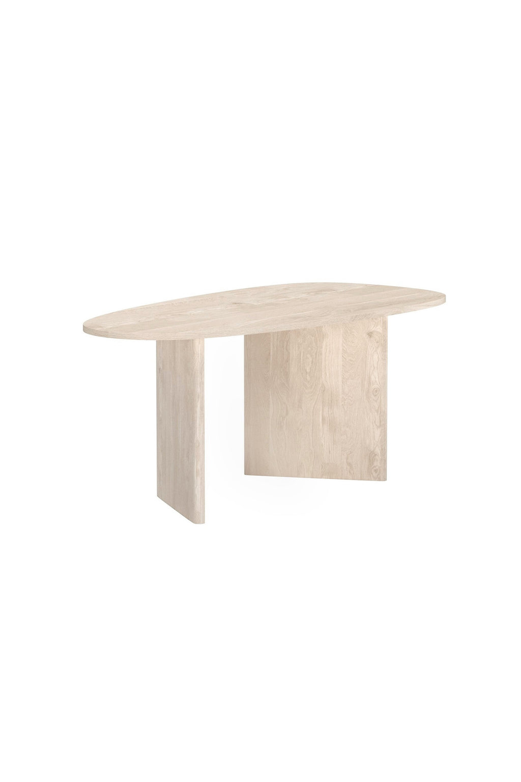 Grönvik ovalt matbord naturfärgat MDF med 3D-papperslaminat
