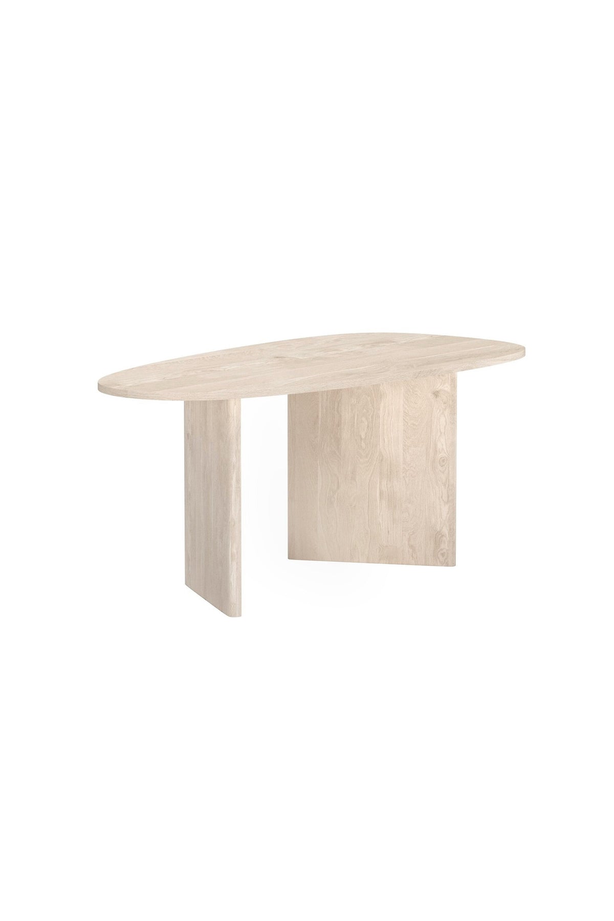 Grönvik ovalt matbord naturfärgat MDF med 3D-papperslaminat