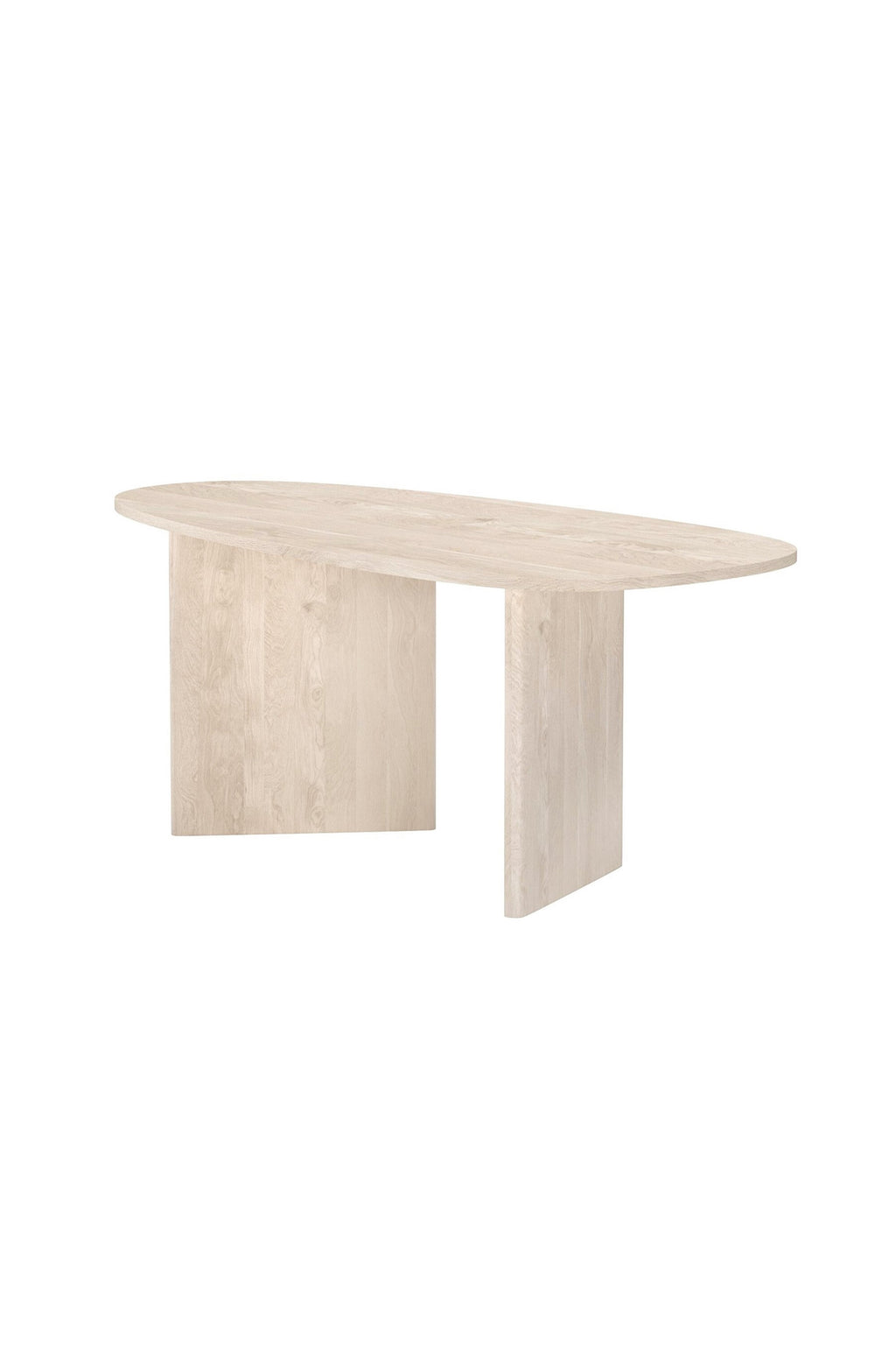 Grönvik ovalt matbord naturfärgat MDF med 3D-papperslaminat