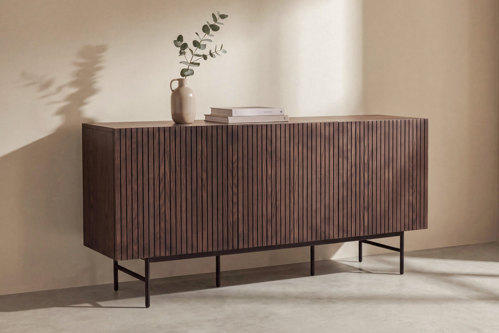 Björkön skåp 42x150x75 cm mockabrun – begränsad upplaga