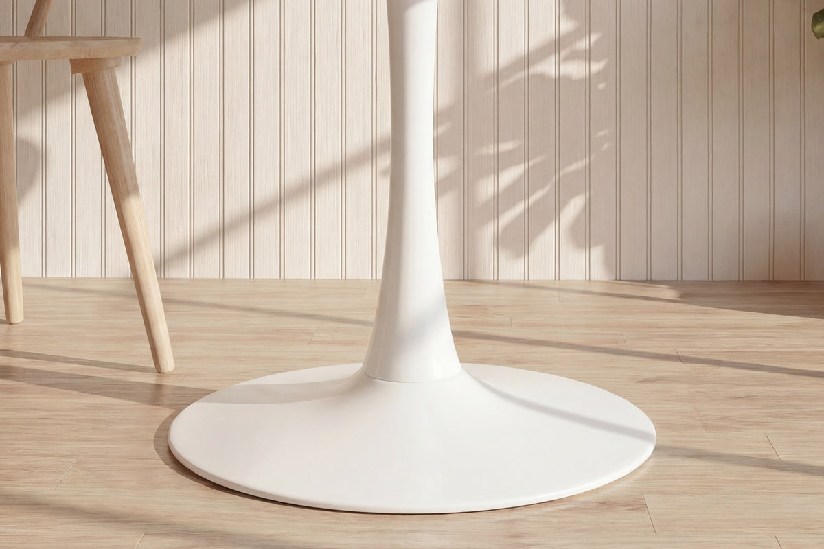 Hamden runt matbord Ø110 cm vit MDF