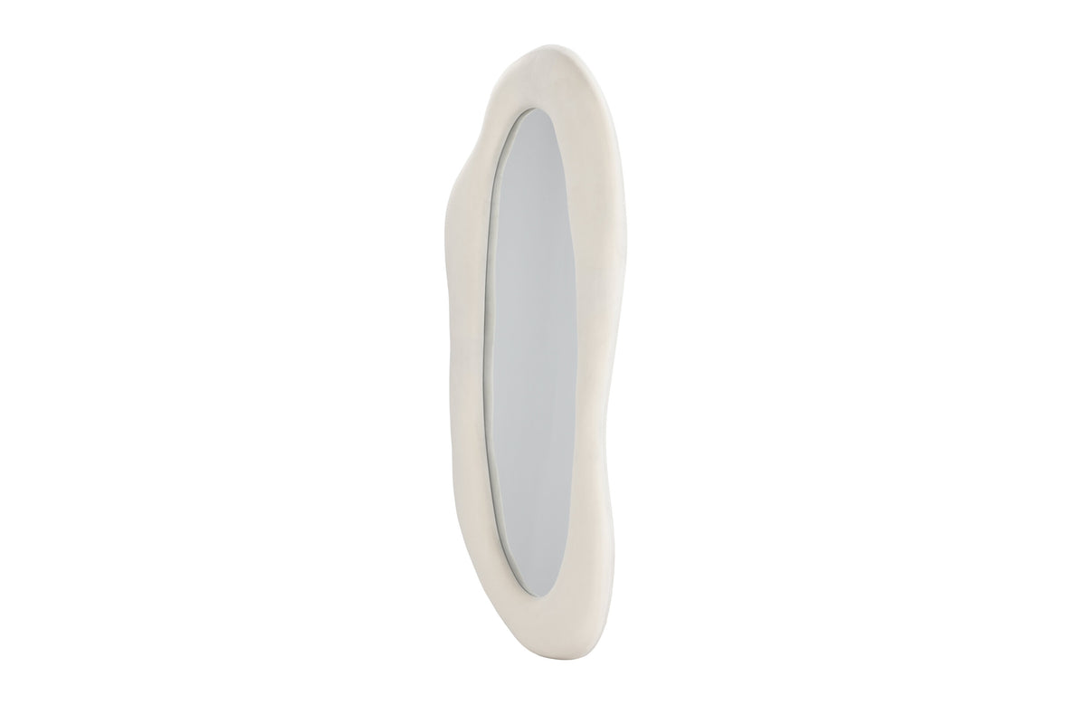 Louisville stor spegel 66x185 cm beige sammet