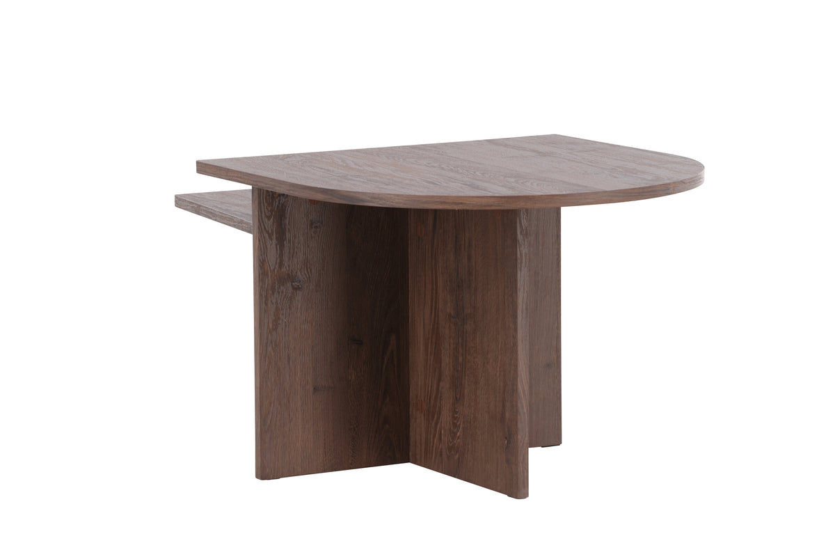 Sala soffbord 60x45 cm och 40x35 cm mockabrun MDF med papperslaminat