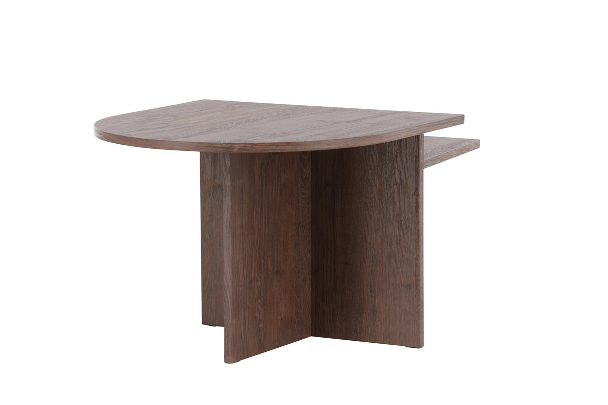 Sala soffbord 60x45 cm och 40x35 cm mockabrun MDF med papperslaminat