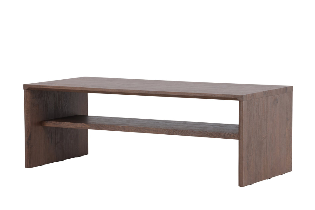 Telemarket soffbord 110x50x38 cm MDF med mockabrunt 3D-papperslaminat