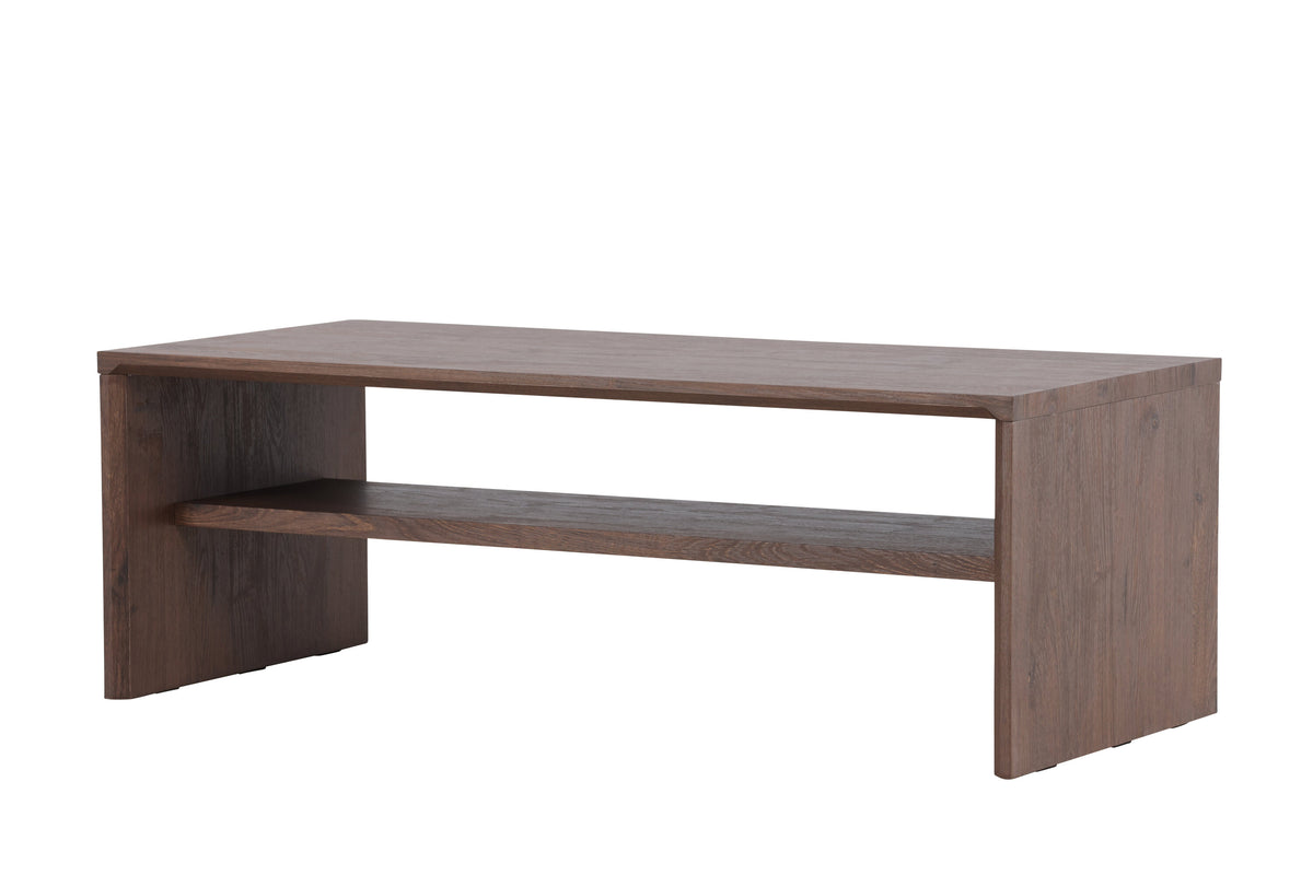 Telemarket soffbord 110x50x38 cm MDF med mockabrunt 3D-papperslaminat