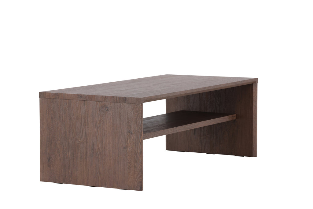 Telemarket soffbord 110x50x38 cm MDF med mockabrunt 3D-papperslaminat