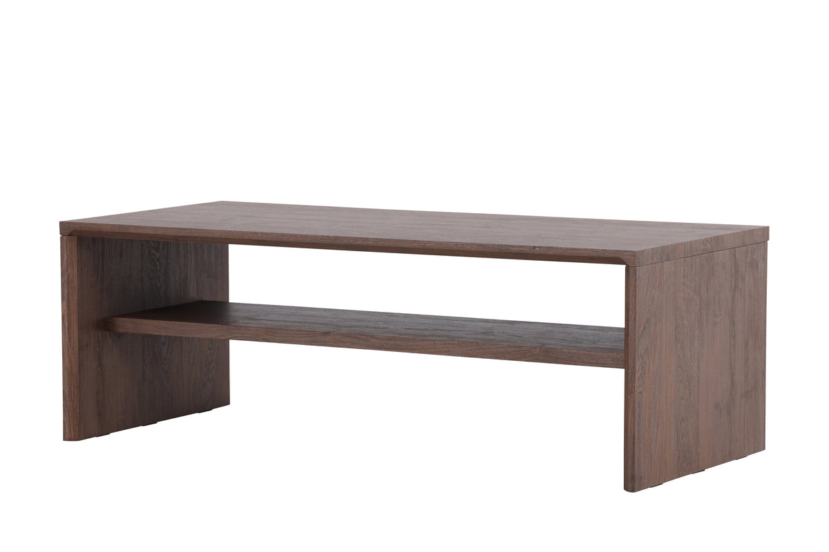 Telemarket soffbord 110x50x38 cm MDF med mockabrunt 3D-papperslaminat
