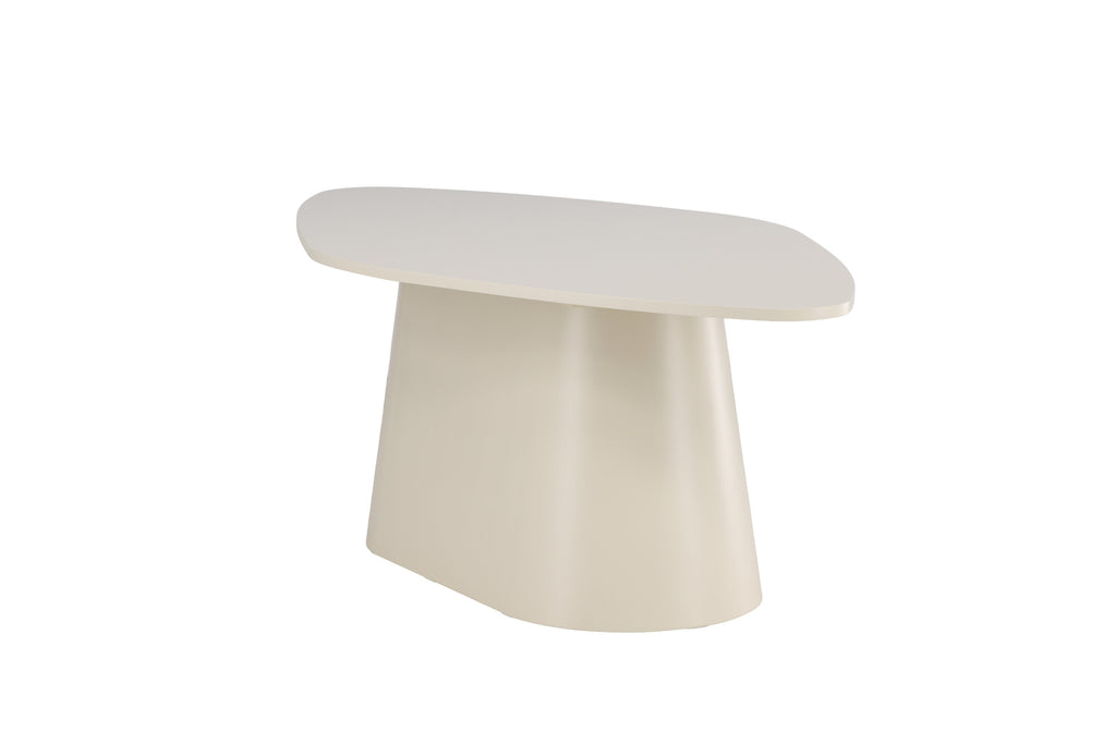 Diamond ovalt matbord 210x110x75 cm beige lackerad MDF