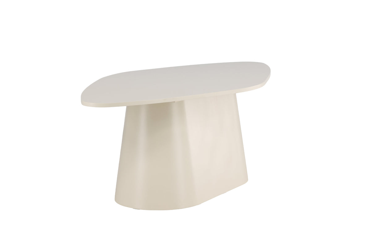 Diamond ovalt matbord 210x110x75 cm beige lackerad MDF