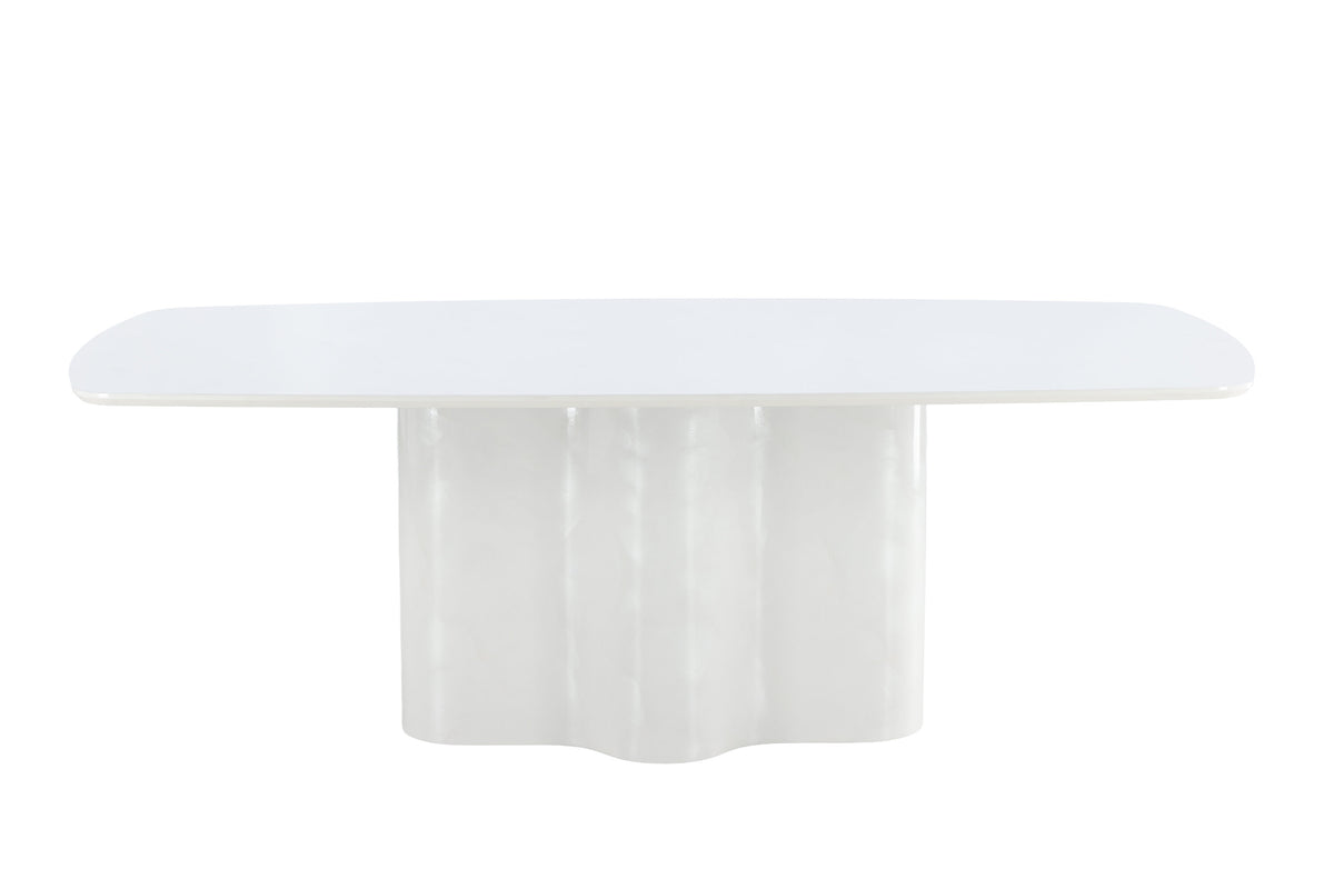 Väddö rektangulärt matbord 220x110x75 cm vitlackerad MDF