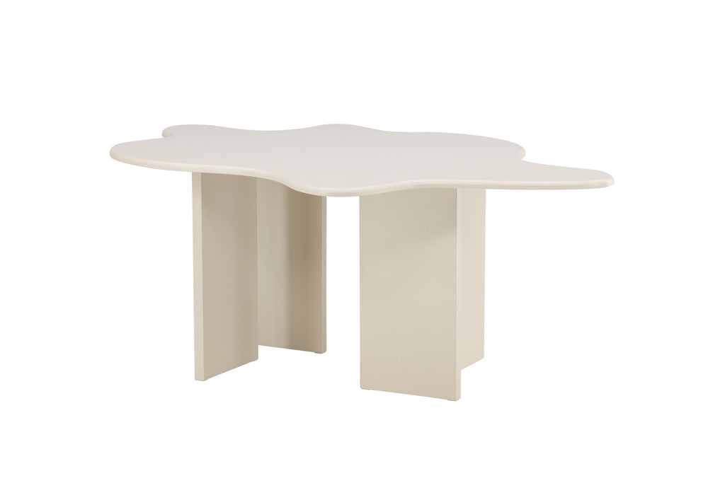 Flower ovalt matbord 190x123x76 cm beige målad MDF