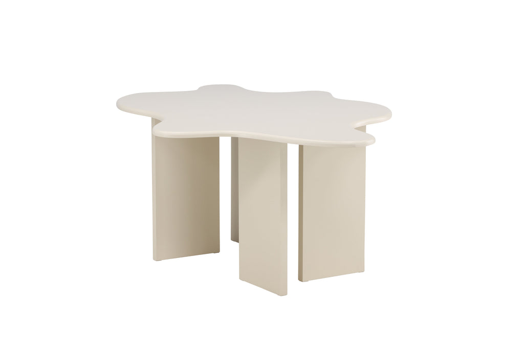Flower ovalt matbord 190x123x76 cm beige målad MDF