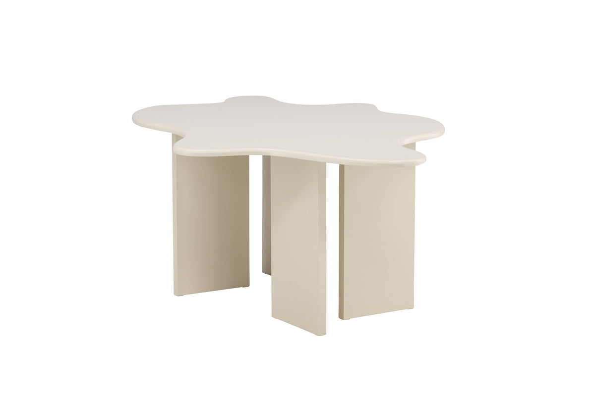 Flower ovalt matbord 190x123x76 cm beige målad MDF