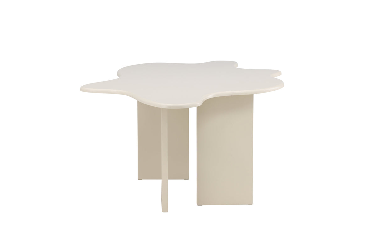 Flower ovalt matbord 190x123x76 cm beige målad MDF