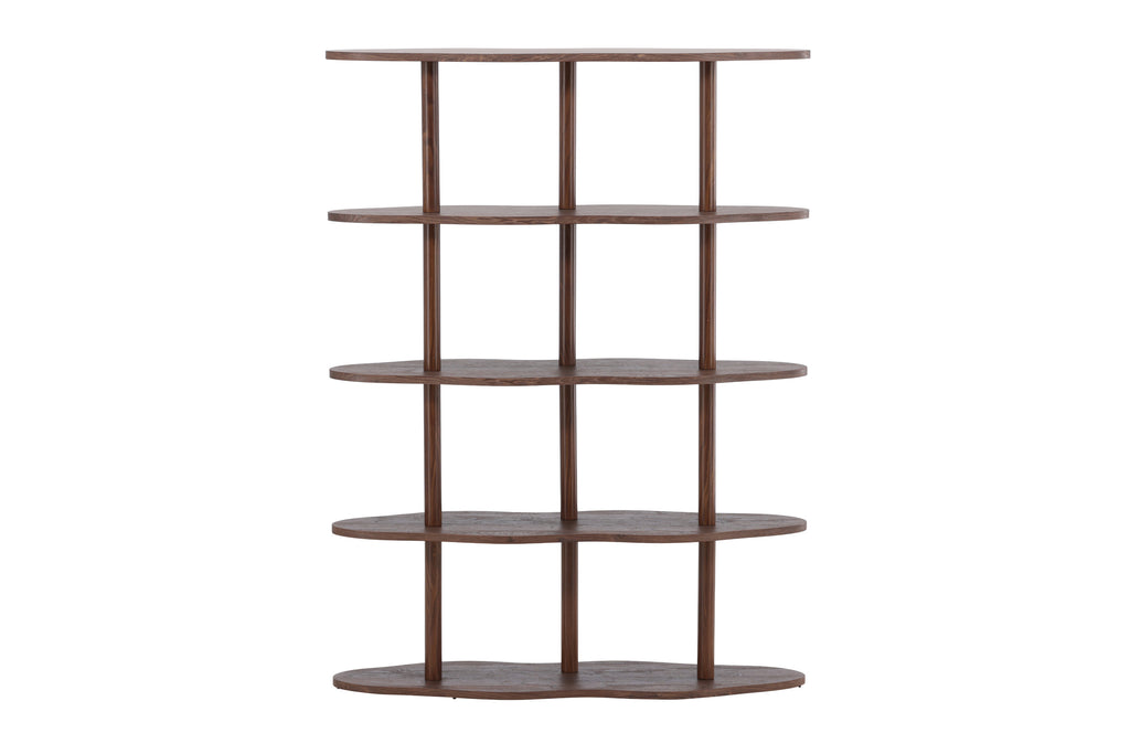 Moln bokhylla 105x30x140 cm mockabrun MDF med 3D-papperslaminat