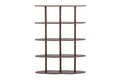 Moln bokhylla 105x30x140 cm mockabrun MDF med 3D-papperslaminat
