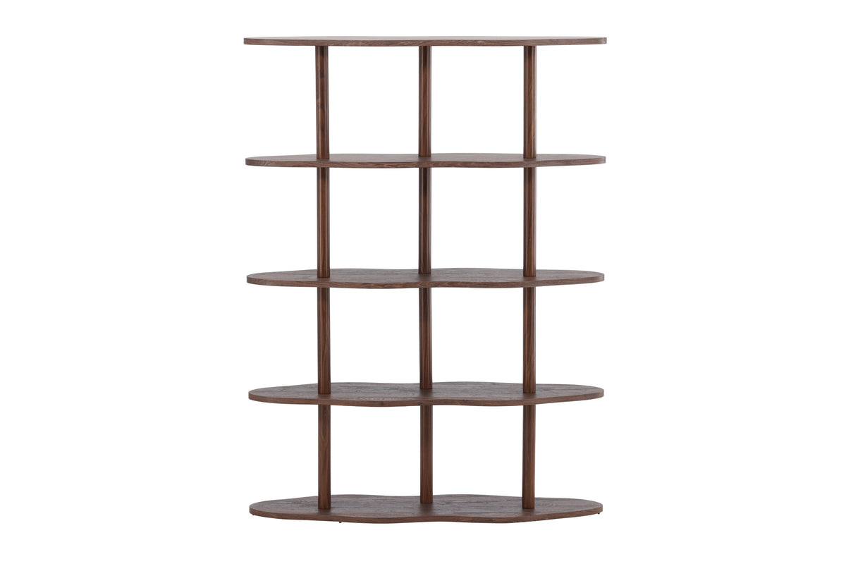 Moln bokhylla 105x30x140 cm mockabrun MDF med 3D-papperslaminat