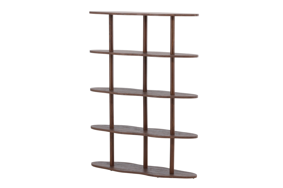 Moln bokhylla 105x30x140 cm mockabrun MDF med 3D-papperslaminat