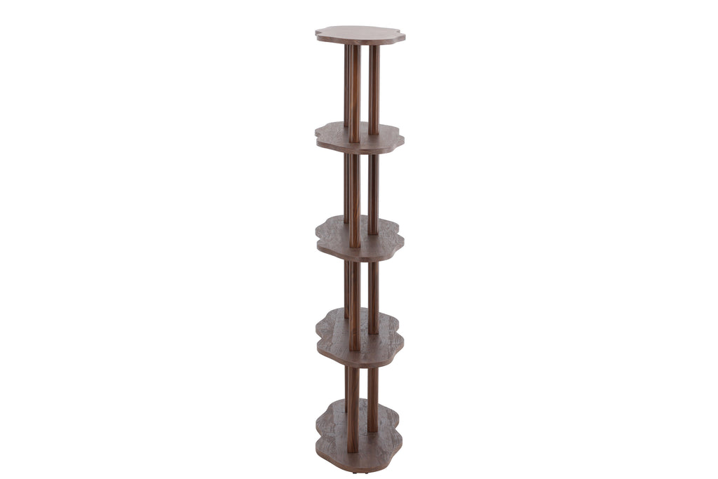 Moln bokhylla 105x30x140 cm mockabrun MDF med 3D-papperslaminat