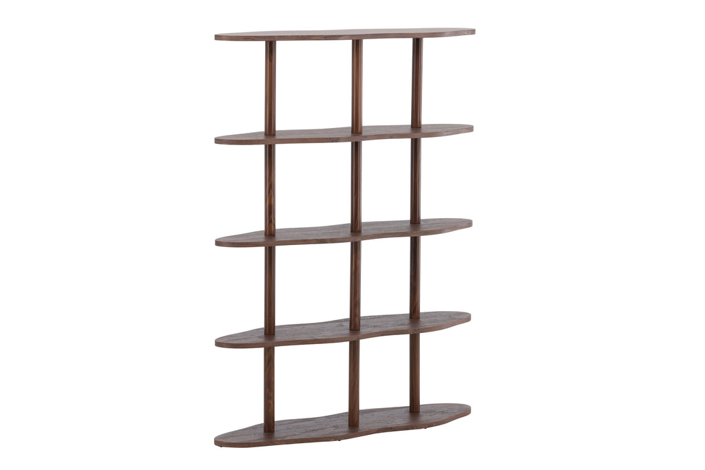 Moln bokhylla 105x30x140 cm mockabrun MDF med 3D-papperslaminat
