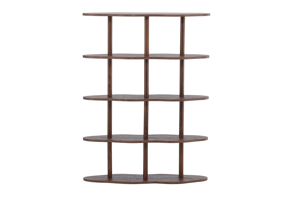 Moln bokhylla 105x30x140 cm mockabrun MDF med 3D-papperslaminat