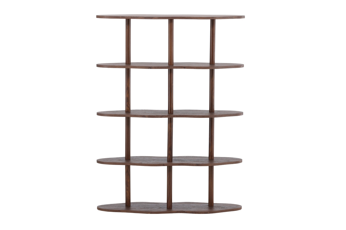 Moln bokhylla 105x30x140 cm mockabrun MDF med 3D-papperslaminat