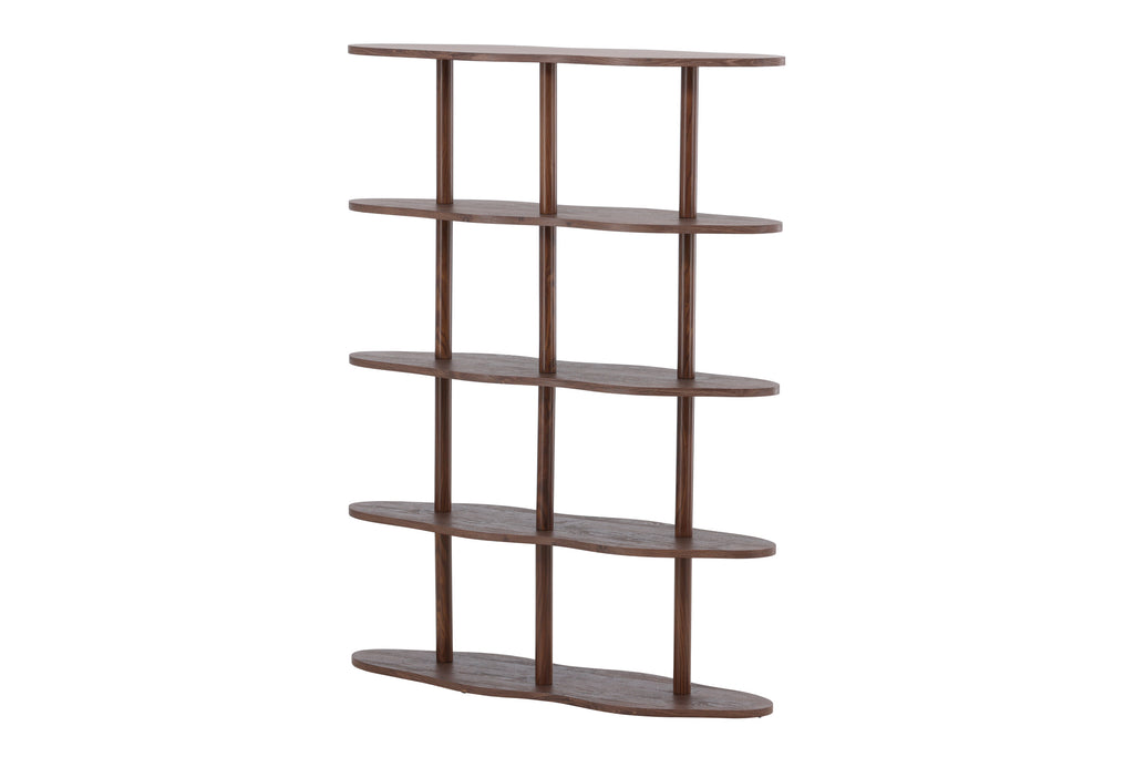 Moln bokhylla 105x30x140 cm mockabrun MDF med 3D-papperslaminat