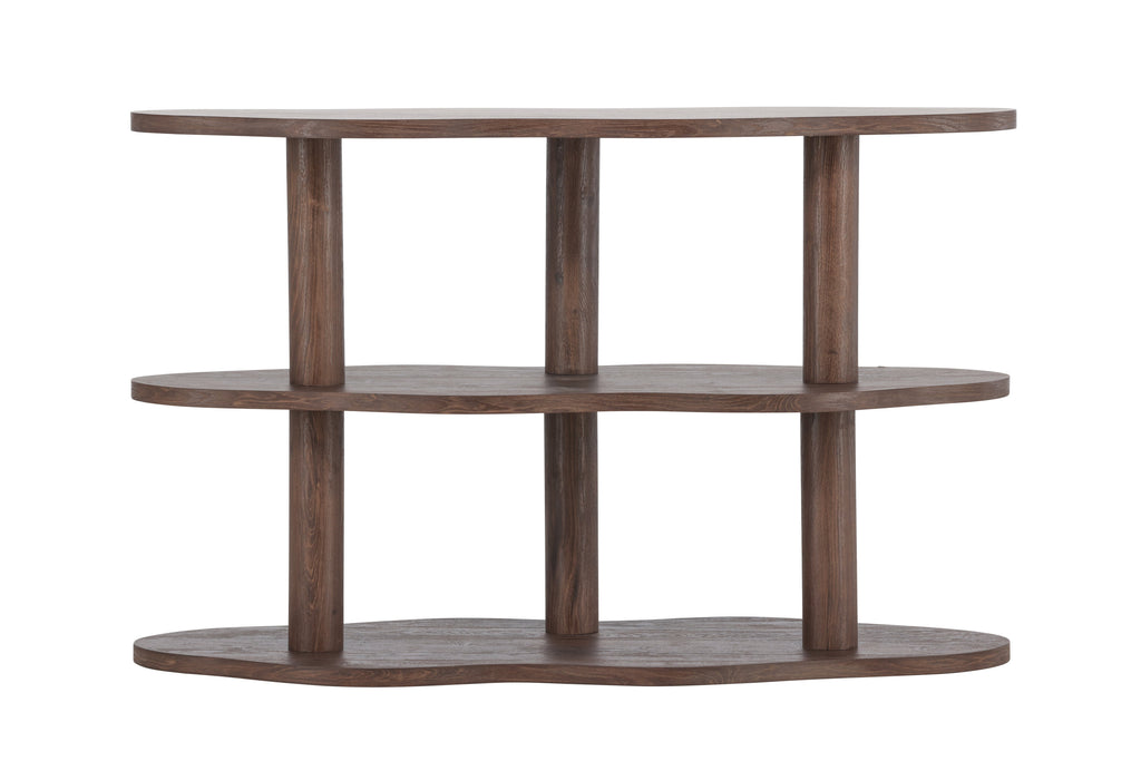 Moln hylla 120x45x75 cm mockabrun MDF med 3D-papperslaminat