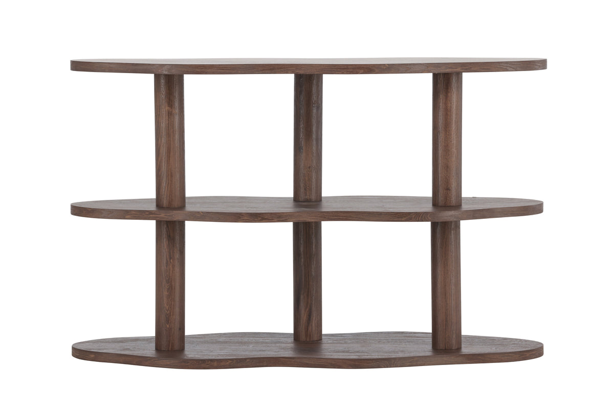 Moln hylla 120x45x75 cm mockabrun MDF med 3D-papperslaminat