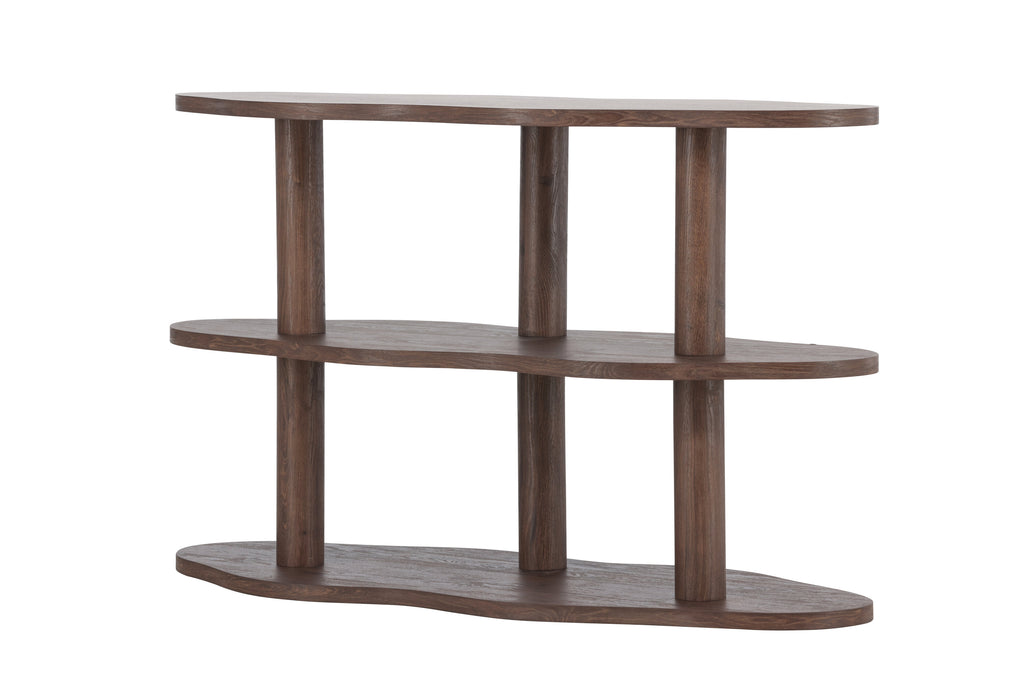 Moln hylla 120x45x75 cm mockabrun MDF med 3D-papperslaminat