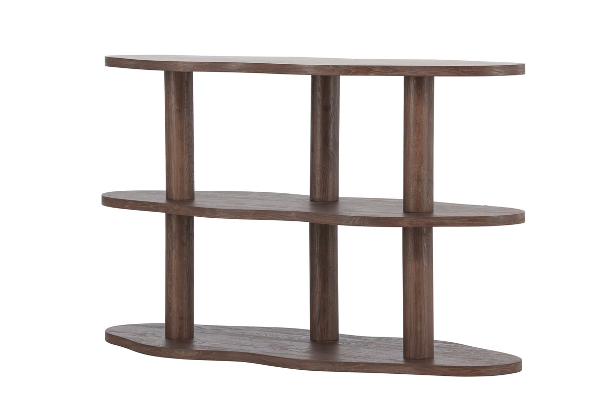 Moln hylla 120x45x75 cm mockabrun MDF med 3D-papperslaminat