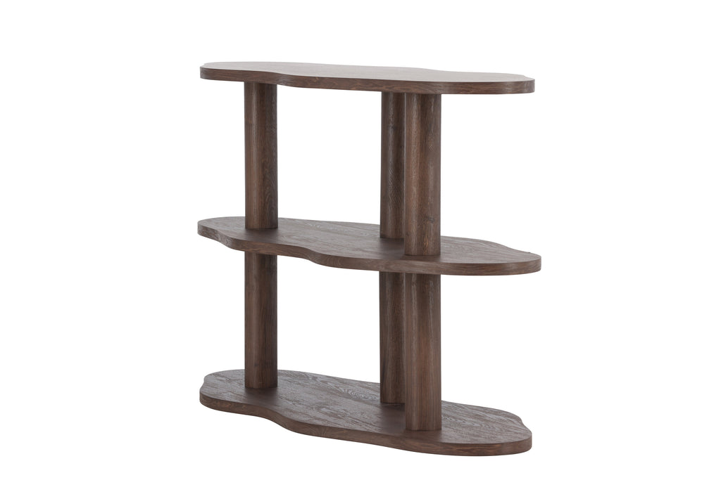 Moln hylla 120x45x75 cm mockabrun MDF med 3D-papperslaminat