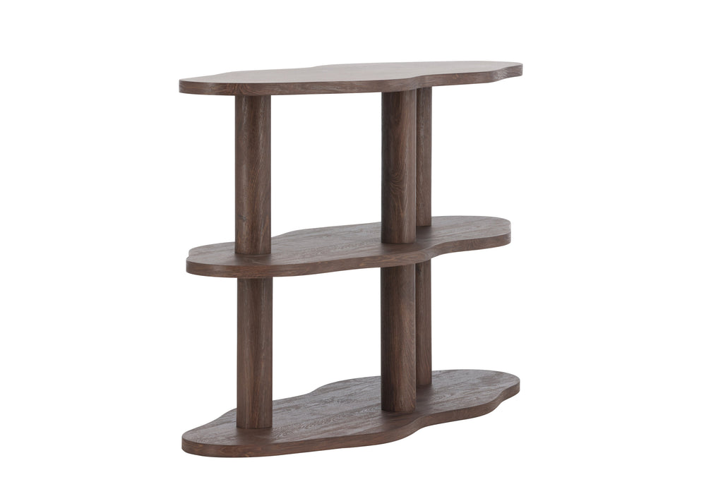 Moln hylla 120x45x75 cm mockabrun MDF med 3D-papperslaminat