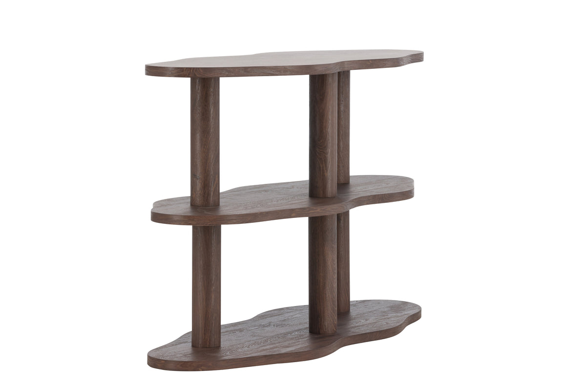 Moln hylla 120x45x75 cm mockabrun MDF med 3D-papperslaminat