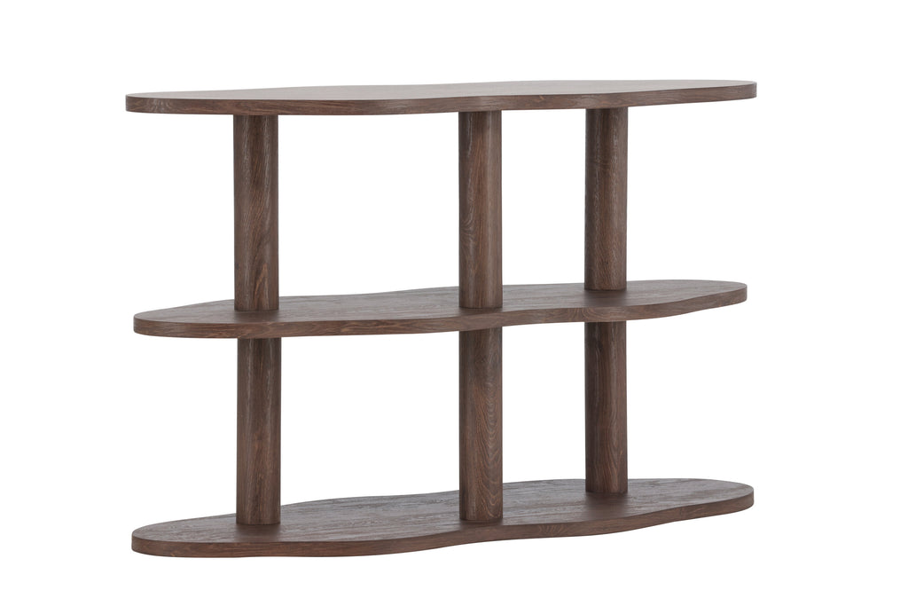 Moln hylla 120x45x75 cm mockabrun MDF med 3D-papperslaminat