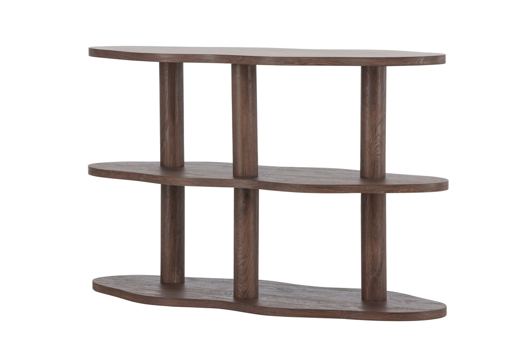 Moln hylla 120x45x75 cm mockabrun MDF med 3D-papperslaminat