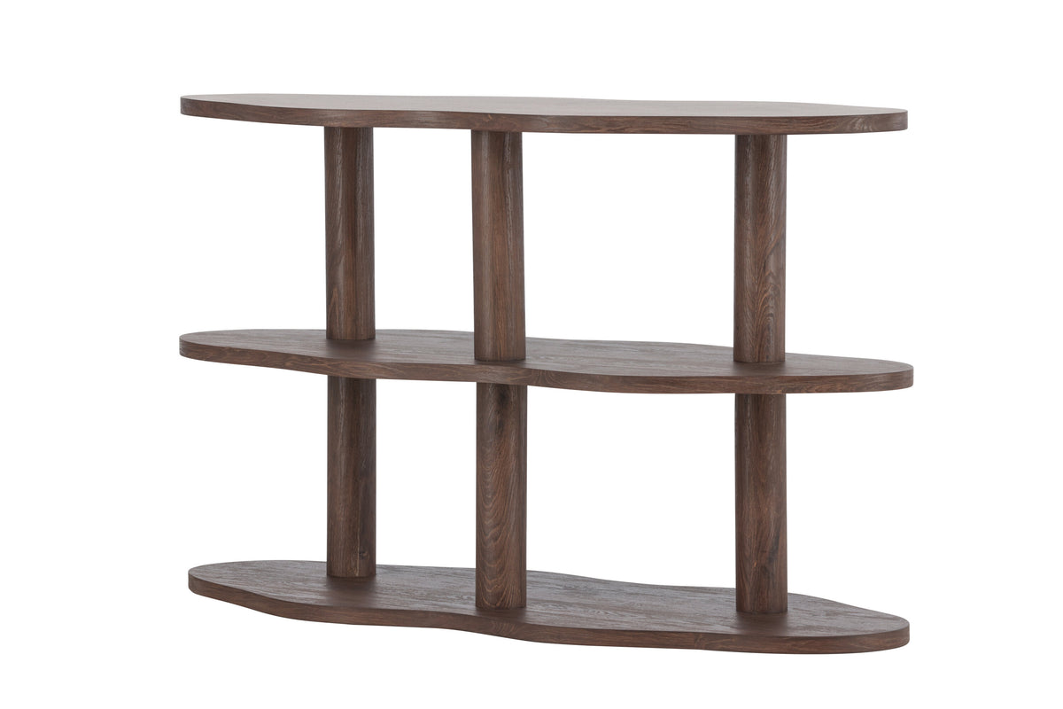 Moln hylla 120x45x75 cm mockabrun MDF med 3D-papperslaminat