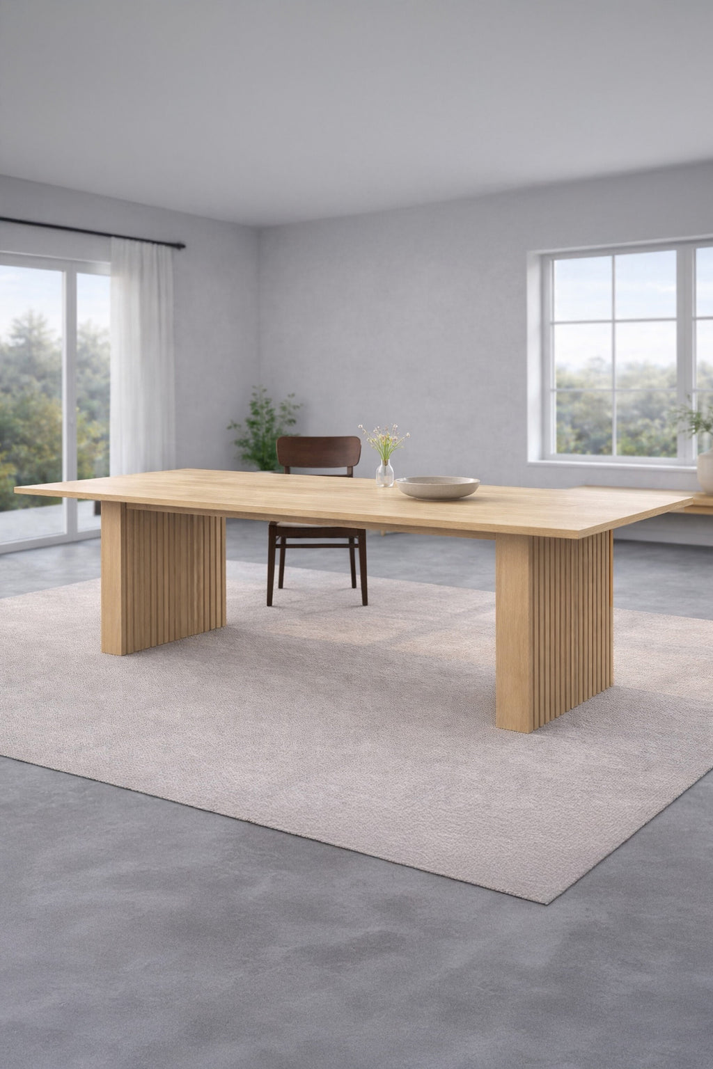 Humle förlängningsbart matbord 200–300x100x75 cm naturfärgat gummiträ