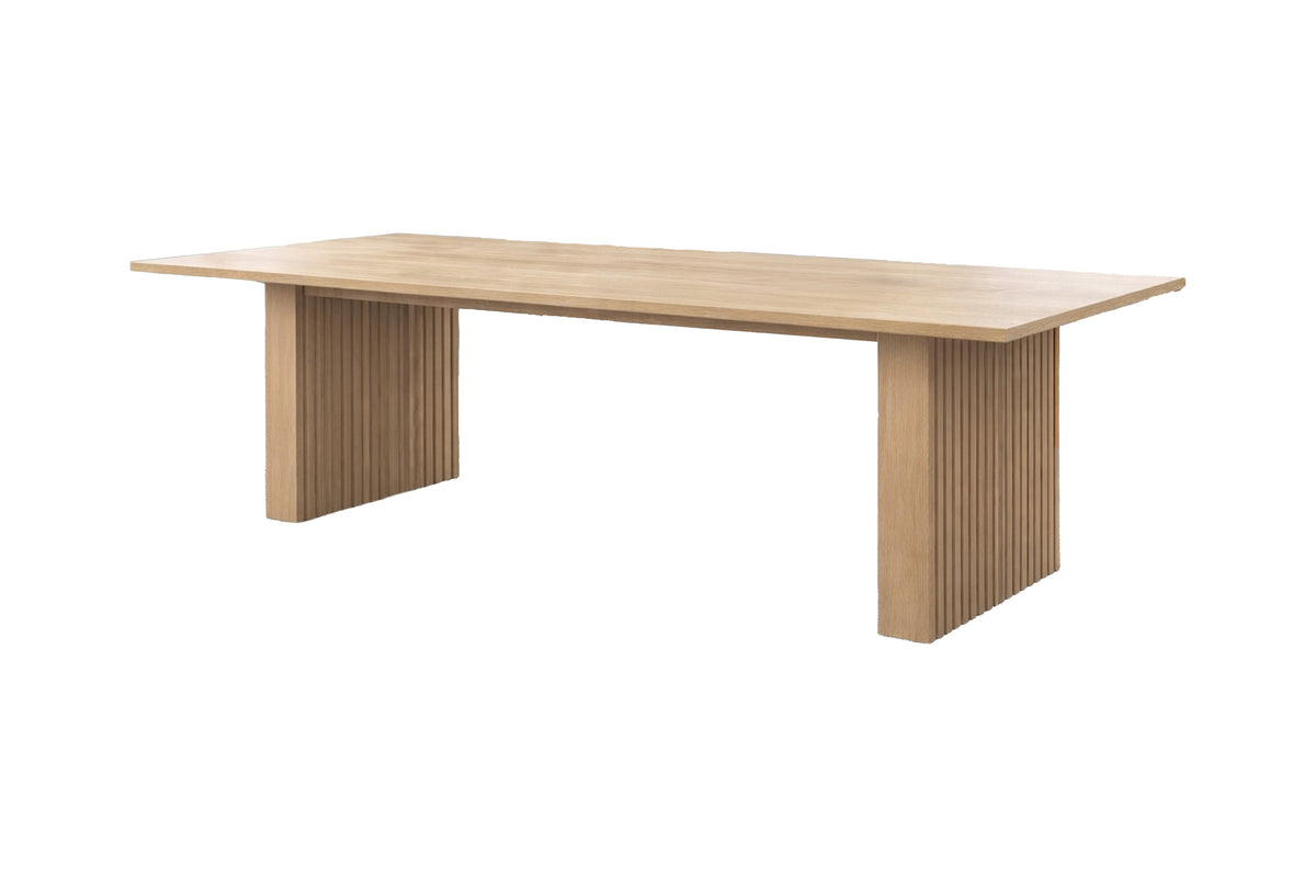 Humle förlängningsbart matbord 200–300x100x75 cm naturfärgat gummiträ