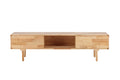 Skärhamn tv-bänk 200x45x55 cm naturfärgat gummiträ