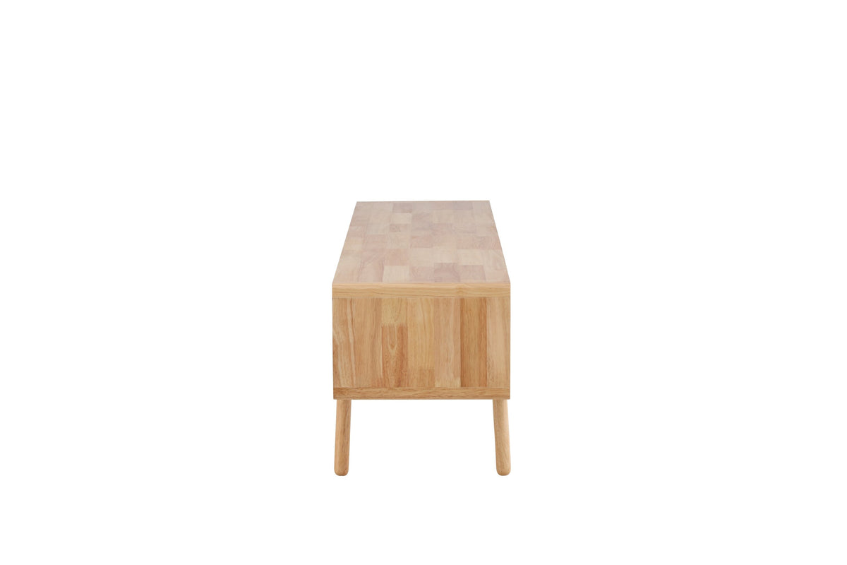 Skärhamn tv-bänk 200x45x55 cm naturfärgat gummiträ