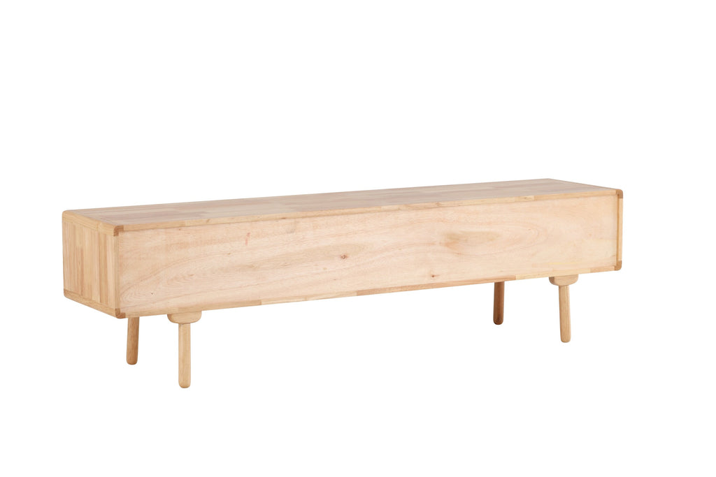 Skärhamn tv-bänk 200x45x55 cm naturfärgat gummiträ