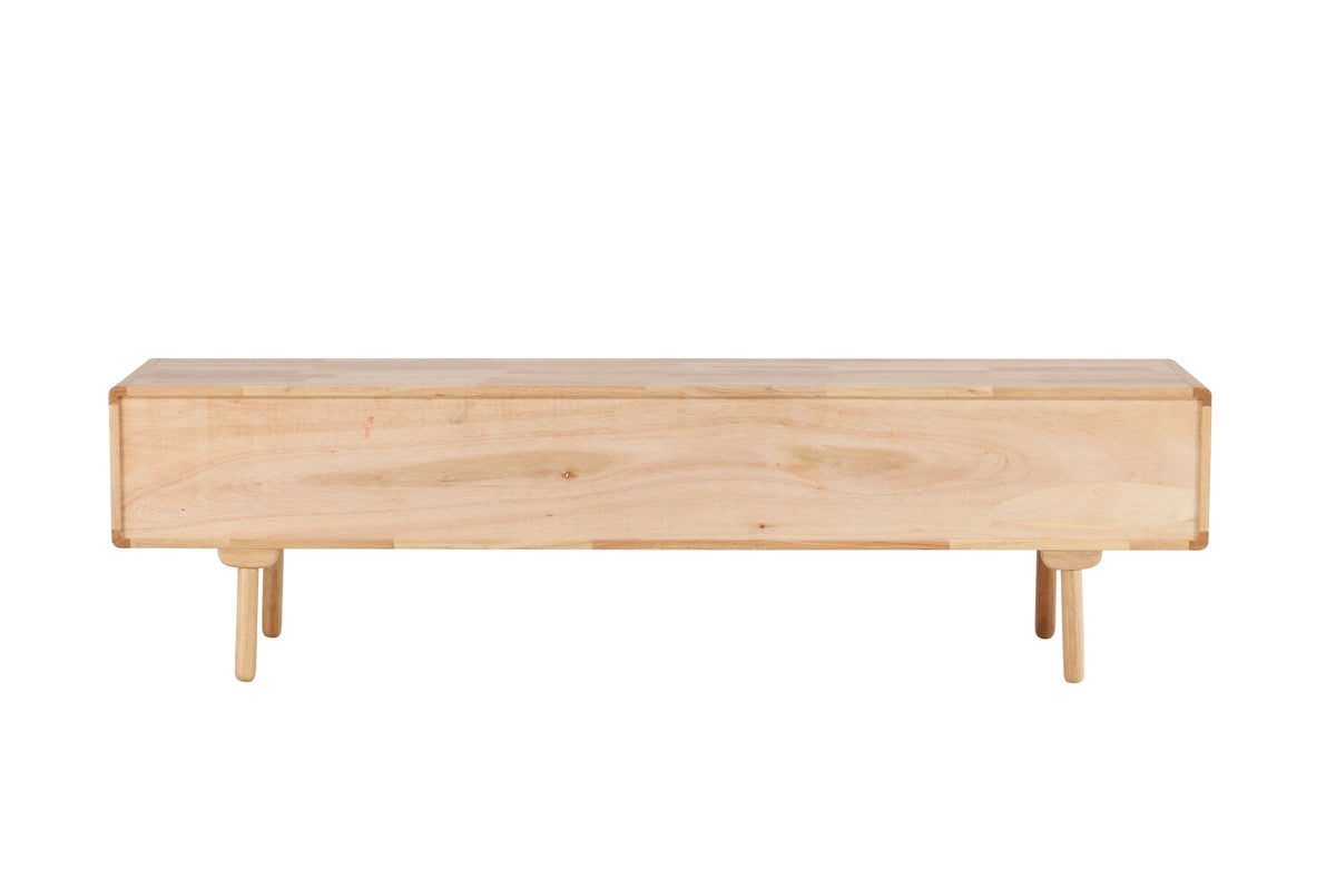 Skärhamn tv-bänk 200x45x55 cm naturfärgat gummiträ