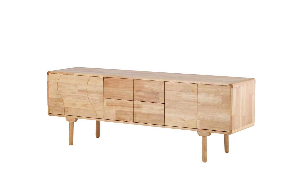 Skärhamn skåp 180x45x65 cm naturfärgat gummiträ