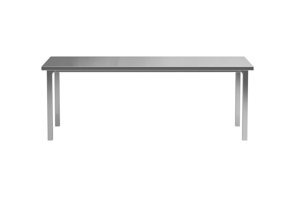 Cilo matbord 210x95x75 cm silverfärgat rostfritt stål