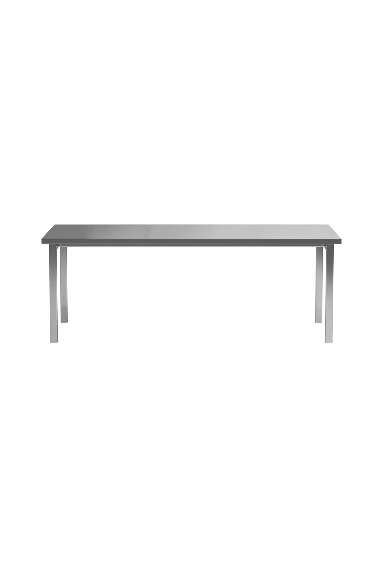 Cilo matbord 210x95x75 cm silverfärgat rostfritt stål