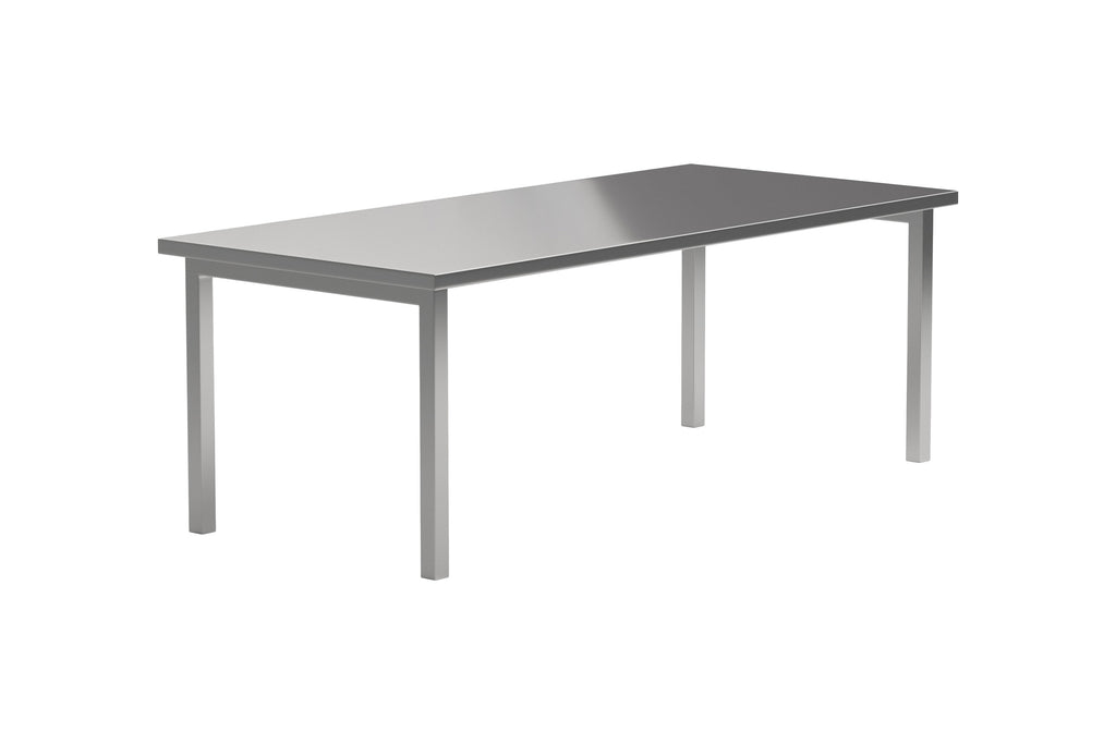 Cilo matbord 210x95x75 cm silverfärgat rostfritt stål