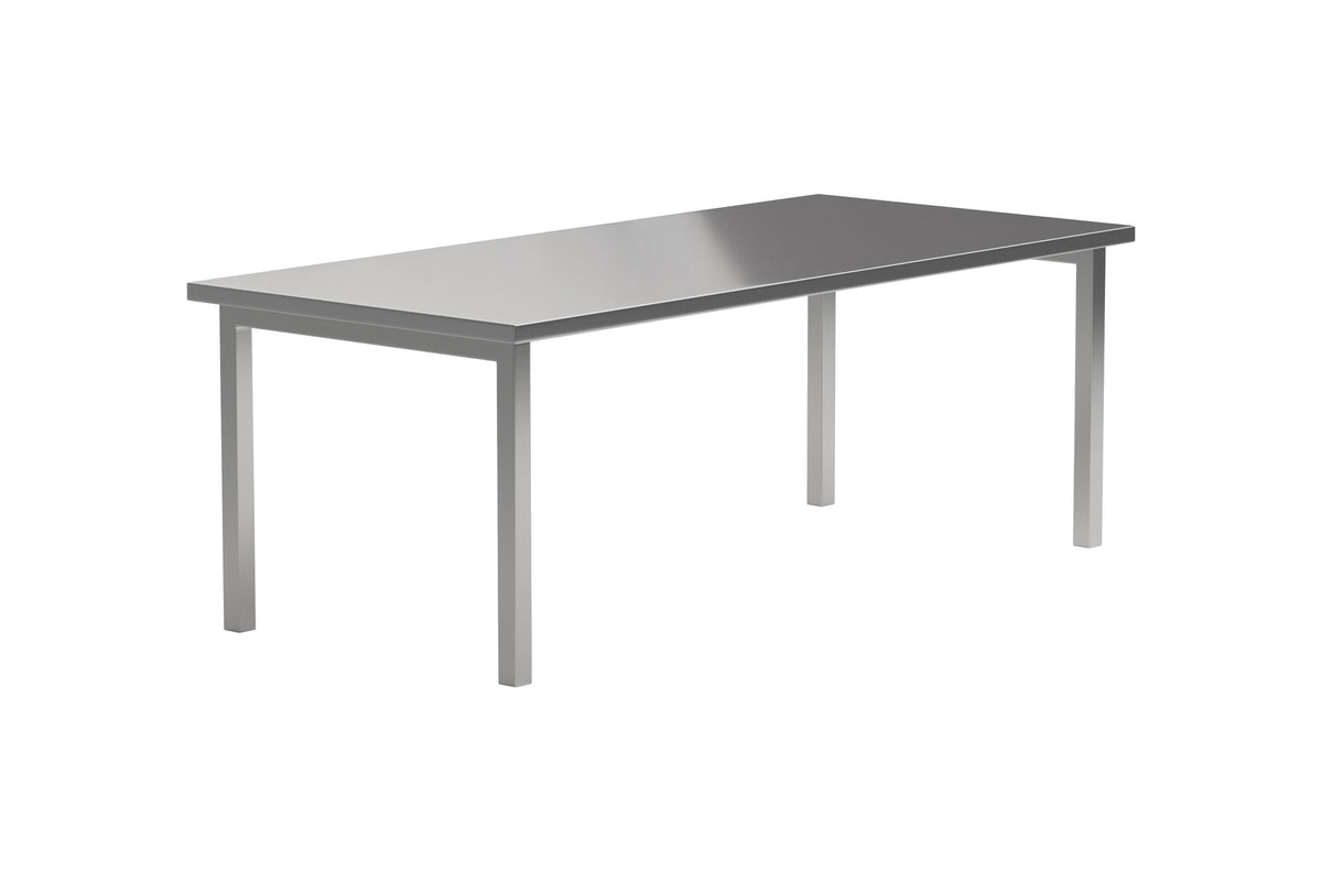 Cilo matbord 210x95x75 cm silverfärgat rostfritt stål