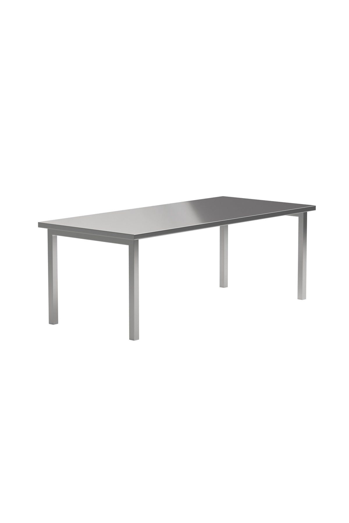 Cilo matbord 210x95x75 cm silverfärgat rostfritt stål
